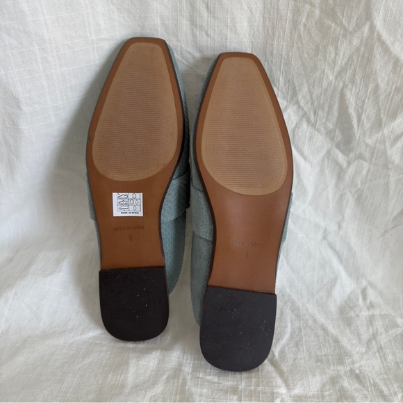 🤠 Free People At Ease Loafers | Size 8 | Stormy Sea Blue Suede Slip-On - Picture 7 of 9